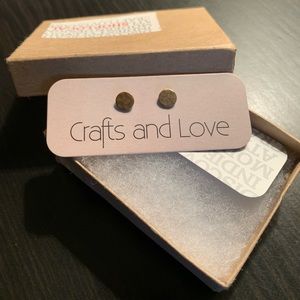 Crafts And Love Hammered Stud Earrings